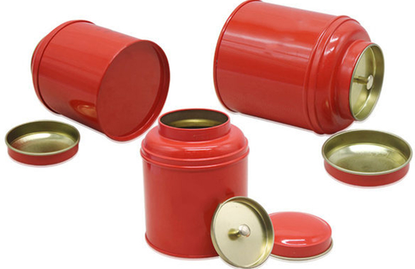 紅色喜(xi)慶茶葉(ye)罐